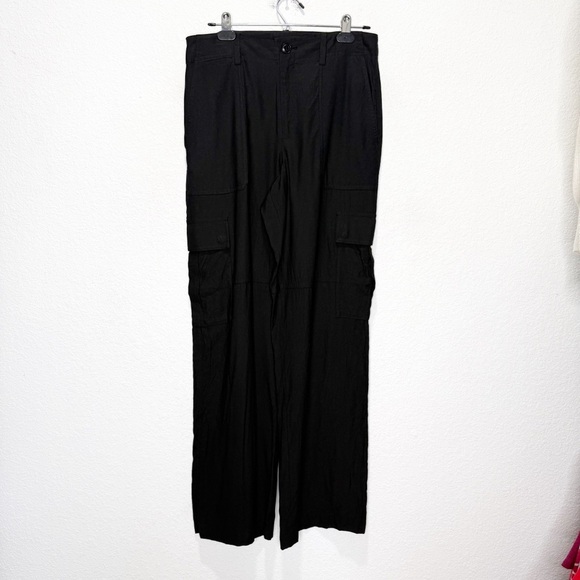 Vince Wide-leg Cargo Lightweight Drapey Woven Pants Quiet Luxury Minimalist - Picture 6 of 15